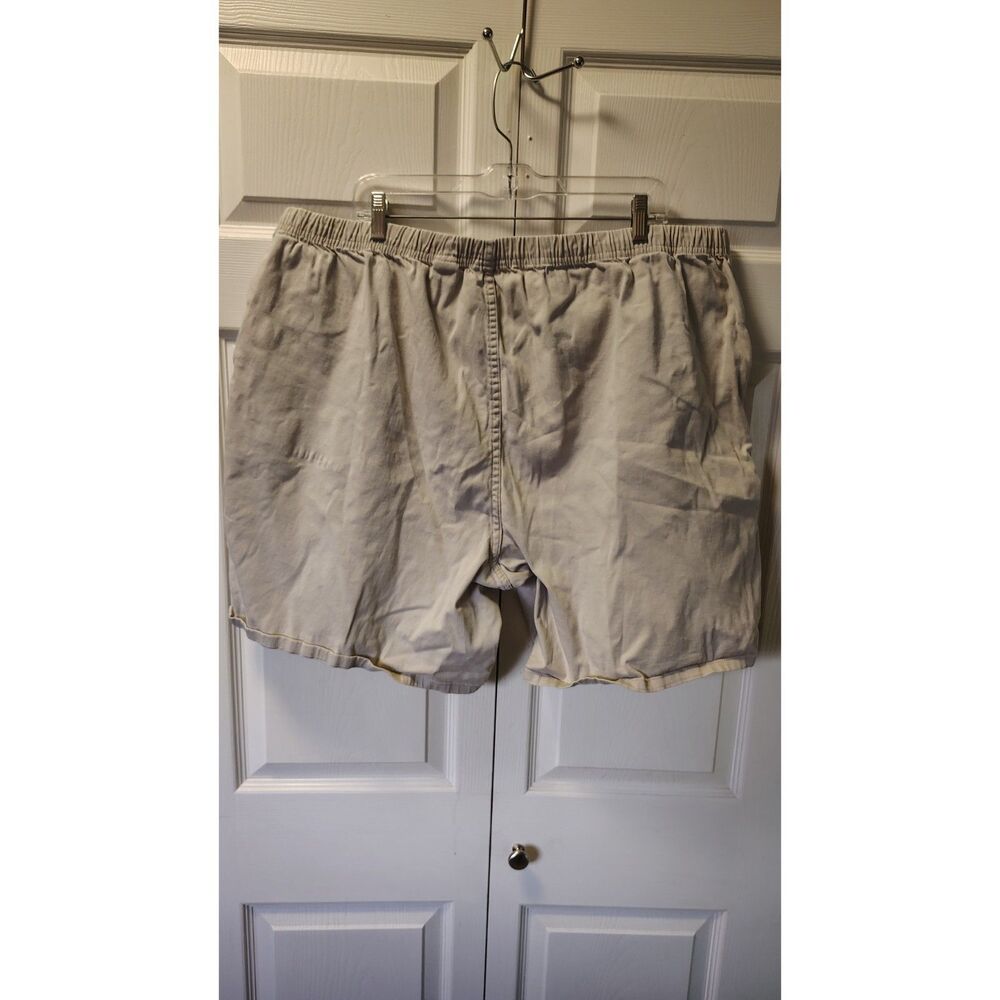 Croft & Barrow Women's 3X Khaki Shorts Elastic Waist Cotton Twill Casual Beige
